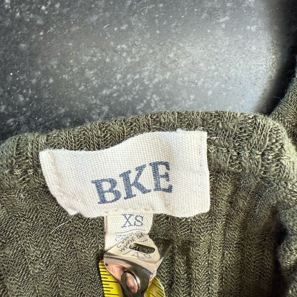 BKE XS Olive Ribbed Racerback Tank Top - Picture 6 of 7